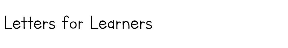 Letters for Learners font